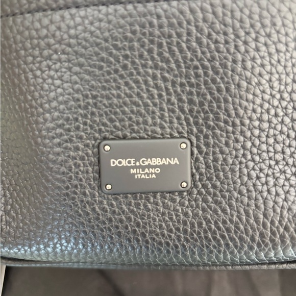 NWT AUTHENTIC DOLCE & GABBANA BLACK CALFSKIN LEATHER LOGO PALERMO BACKPACK BAG main image 5